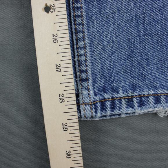 Levis 505 Jeans Mens 34x30 Blue Straight Fit Denim Cotton Actual 32x29 - Picture 6 of 12